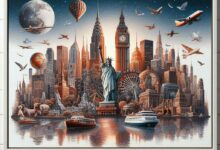 Bild mit Skyline - Eine Wanddekoration für Weltenbummler